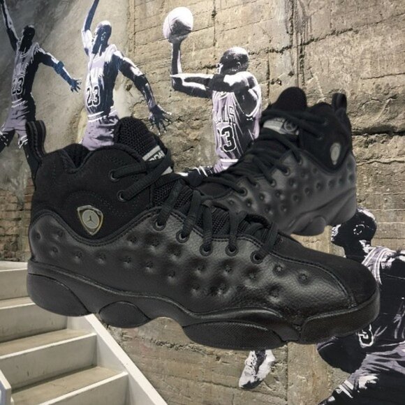 Nike Air Jordan Jumpman Team II Black 2 Basketball Shoes 820273-001 Size US 7Y - Picture 1 of 13